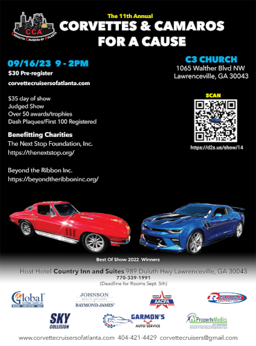 11th Annual Corvettes & Camaros For A Cause