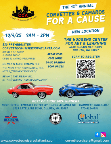 13th Annual Corvettes and Camaros for a Cause
