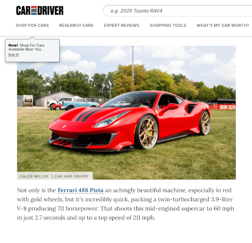 2019 Ferrari 488 Pista